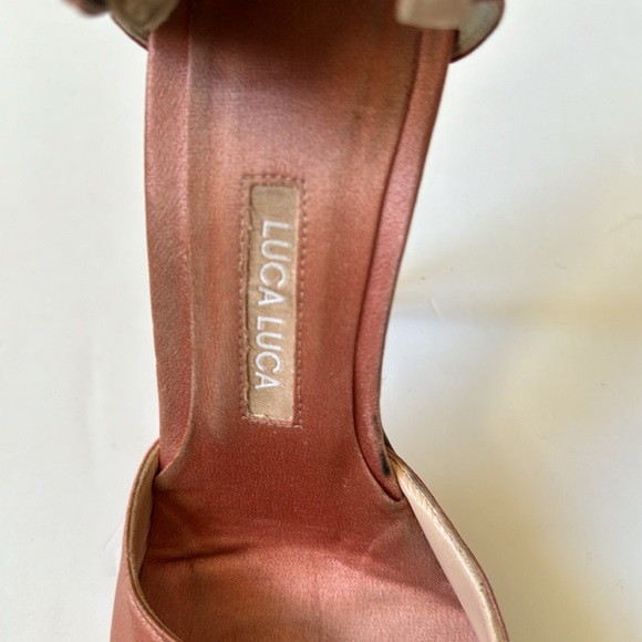 Luca Luca Satin Stilletto Dusty Pink Ankle Strap Caberet Size 40 Made in Italy - Picture 5 of 14